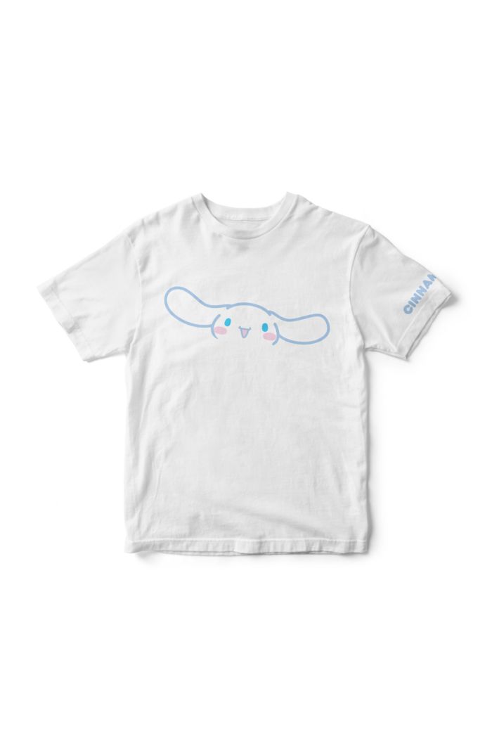 SANRIO CINNAMOROLL FACE T-SHIRT - KIDS WHITE S