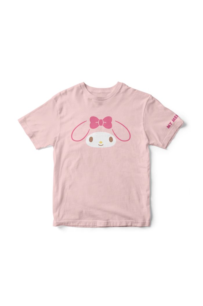 SANRIO MY MELODY FACE T-SHIRT - KIDS PINK S