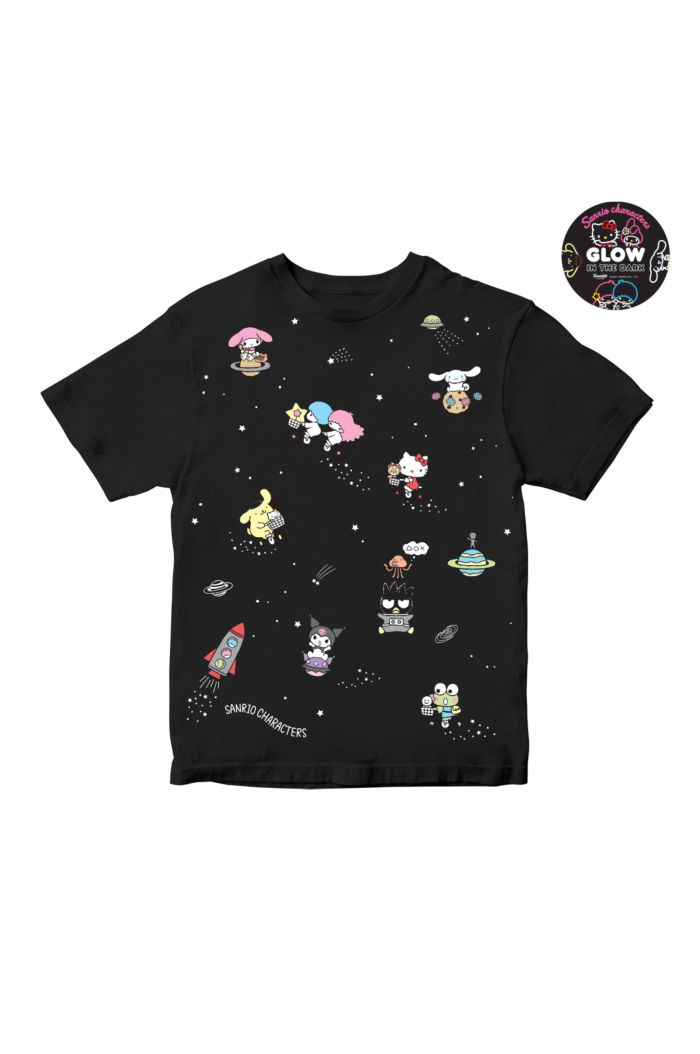 SANRIO MIX GALAXY T-SHIRT - KIDS NAVY M