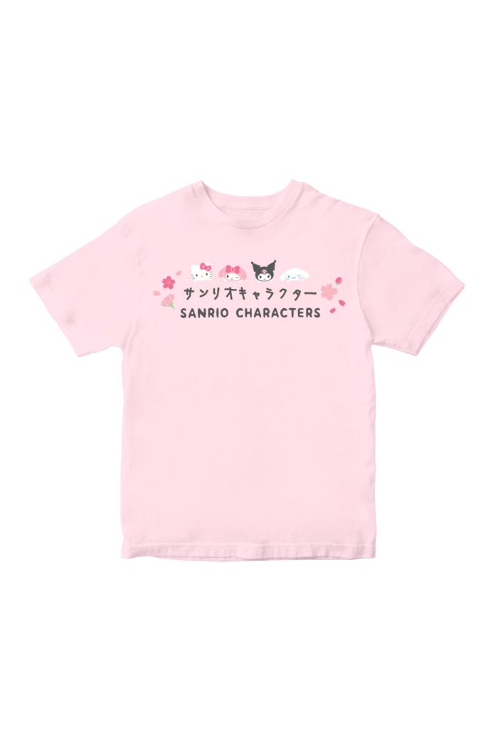 SANRIO MIX STACK T-SHIRT - KIDS PASTEL PINK S
