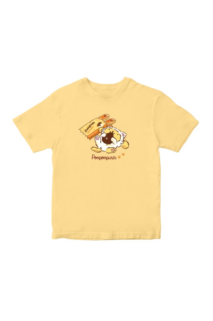 SANRIO PN NEKO KIT KAT T-SHIRT - KIDS LIGHT YELLOW M