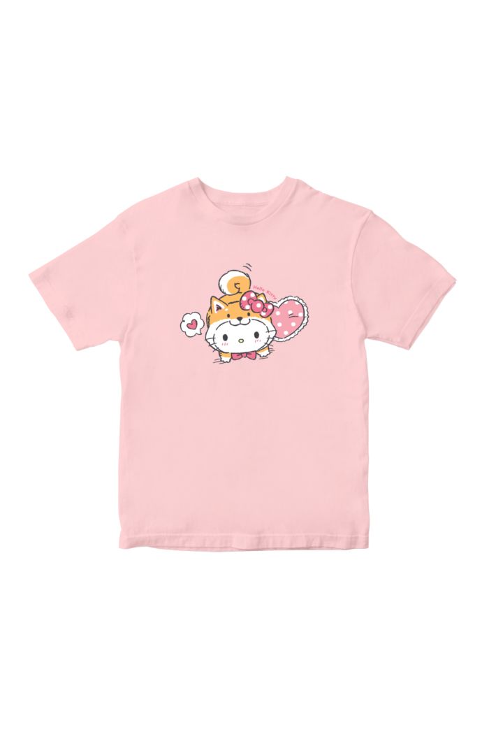 SANRIO KT SHIBA T-SHIRT - KIDS PINK S