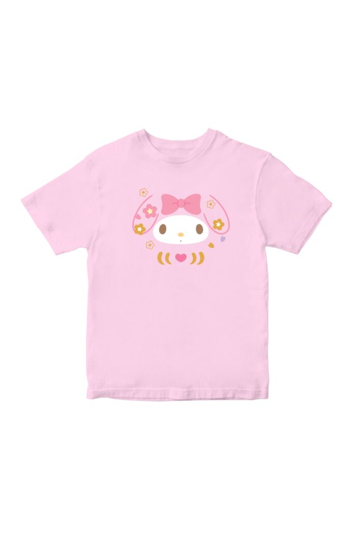 SANRIO MM DARUMA T-SHIRT - KIDS LIGHT PINK S