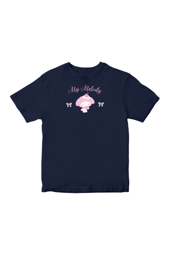 SANRIO MM CHERRY T-SHIRT - KIDS NAVY S
