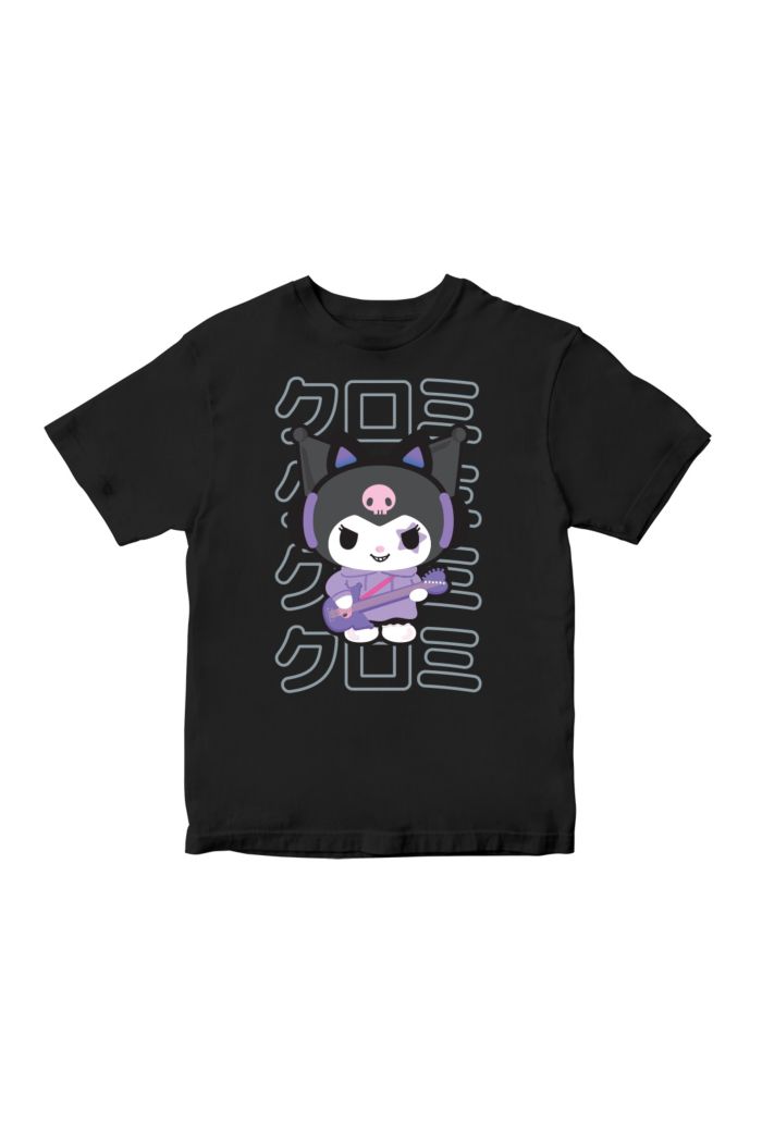 SANRIO KU MUSIC T-SHIRT - KIDS BLACK L