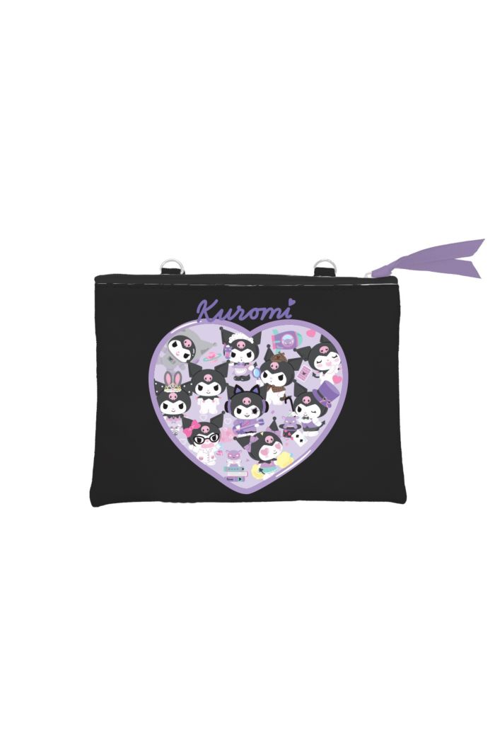 SANRIO KU STYLES COSMETIC POUCH BLACK 15cm x 21cm