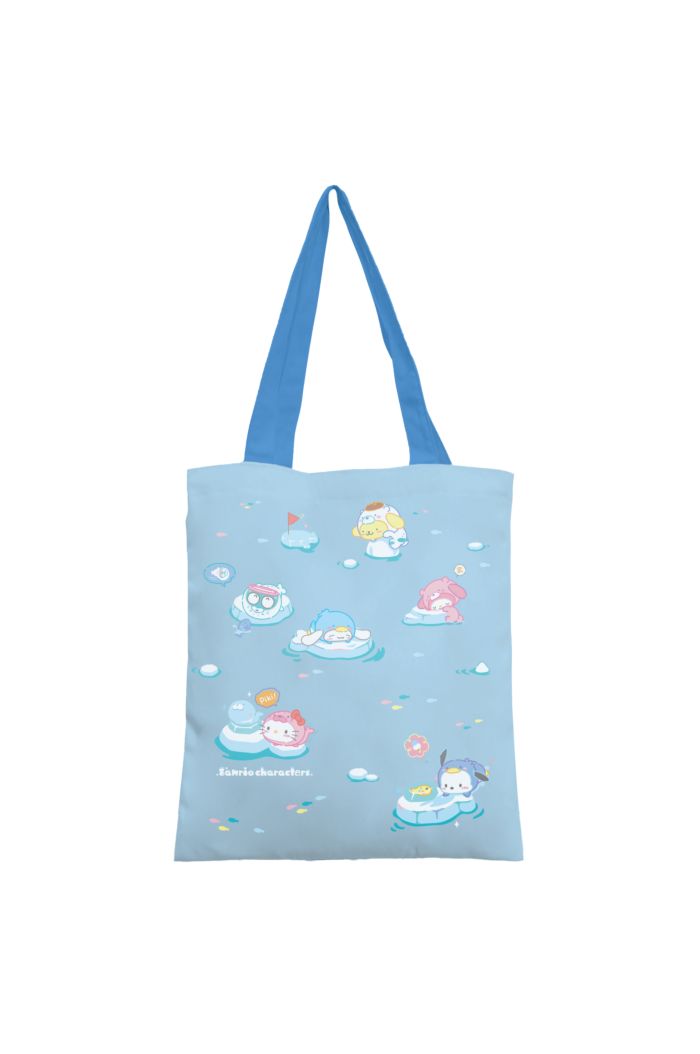 SANRIO MX ICEBERG CANVAS TOTE BAG LIGHT BLUE 39cm x 35.5cm