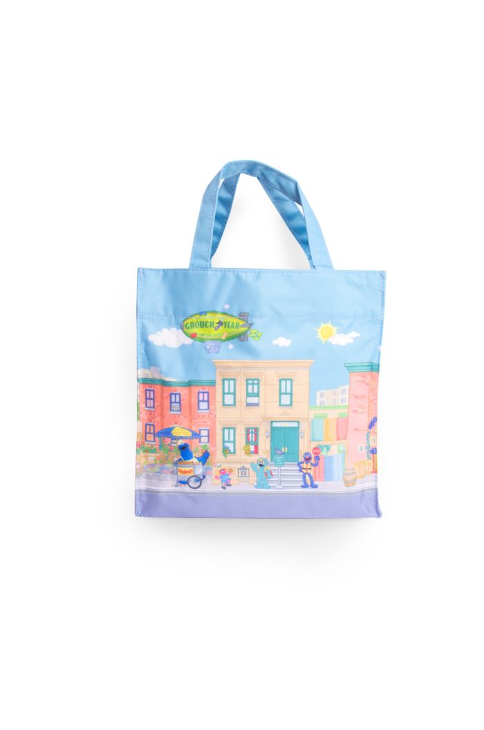 SESAME STREET WE LIVE ON LUNCH BAG BLUE 23.5cm x 23.5cm