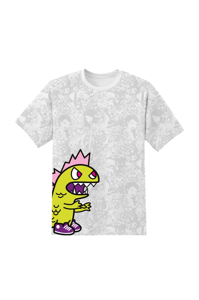 TOKIDOKI KAIJU ALLOVER T-SHIRT WHITE XS