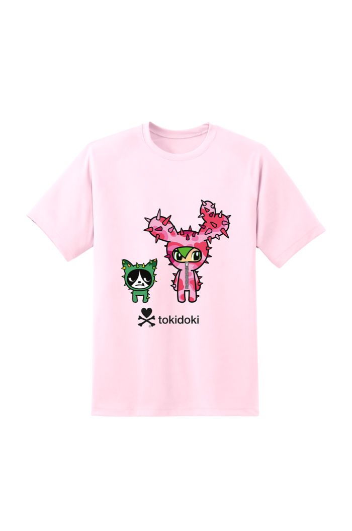 TOKIDOKI SABOCHAN T-SHIRT LIGHT PINK S