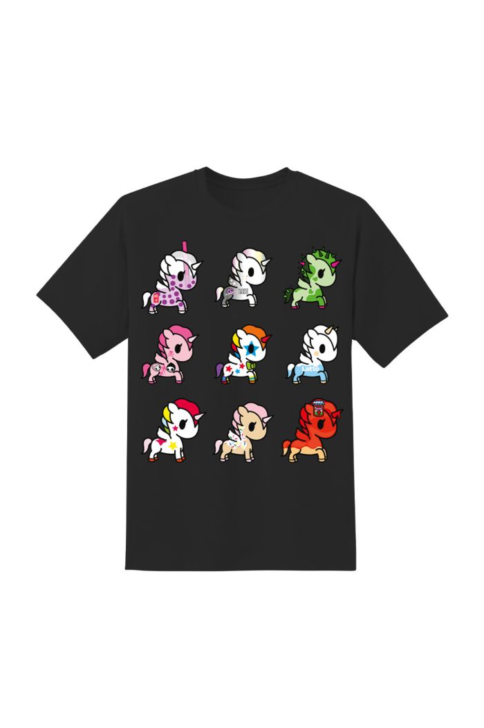 TOKIDOKI 9 UNICORNO T-SHIRT BLACK XS