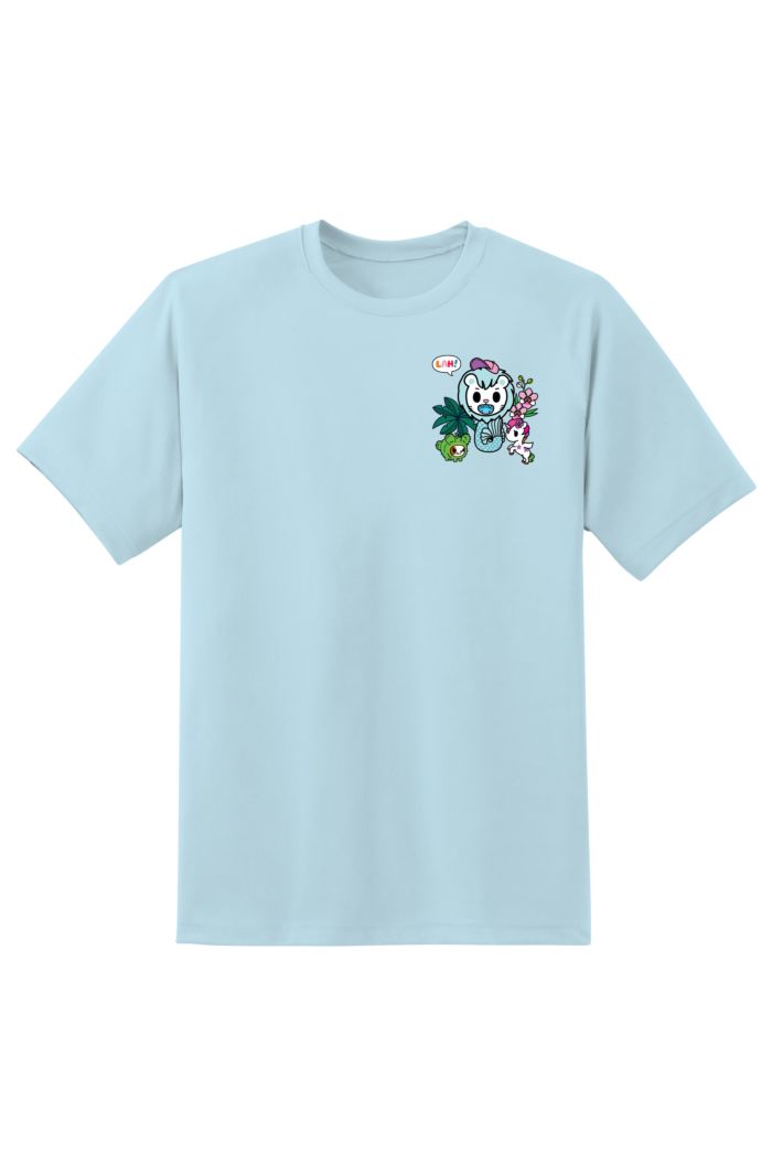 TOKIDOKI KAIJU & MERLION T-SHIRT PASTEL BLUE XS