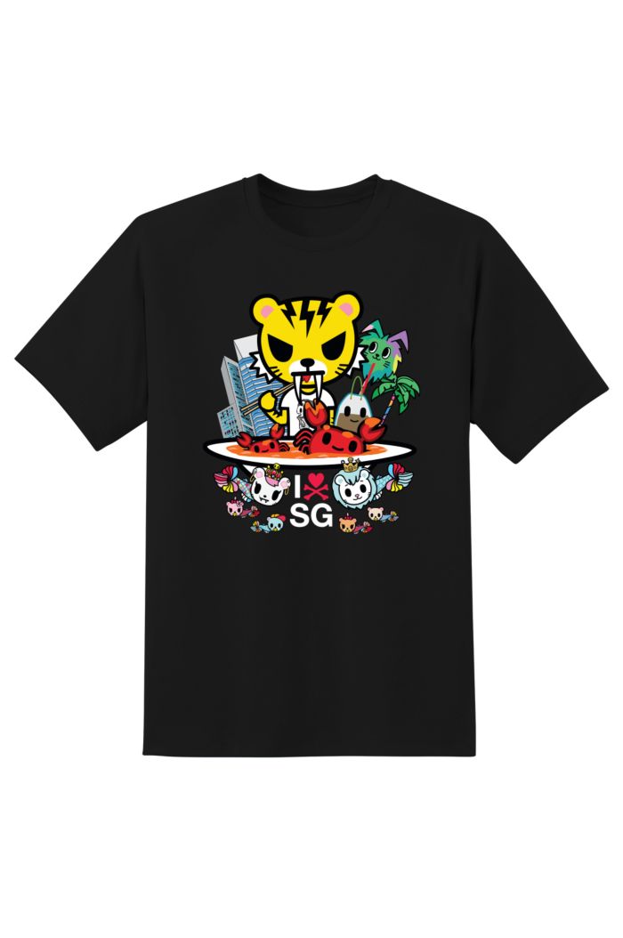 TOKIDOKI YAKUZA & MERLION T-SHIRT BLACK S