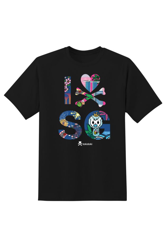 TOKIDOKI I LOVE SG T-SHIRT BLACK S
