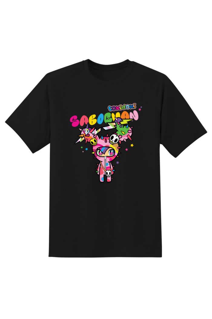 TOKIDOKI RAINBOW SABOCHAN T-SHIRT BLACK XS