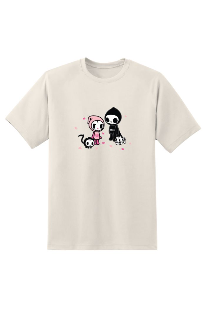 TOKIDOKI ADIOS & CIAO CIAO T-SHIRT CREAM S