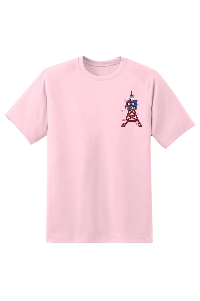 TOKIDOKI TOKYO TOWER T-SHIRT PASTEL PINK XS