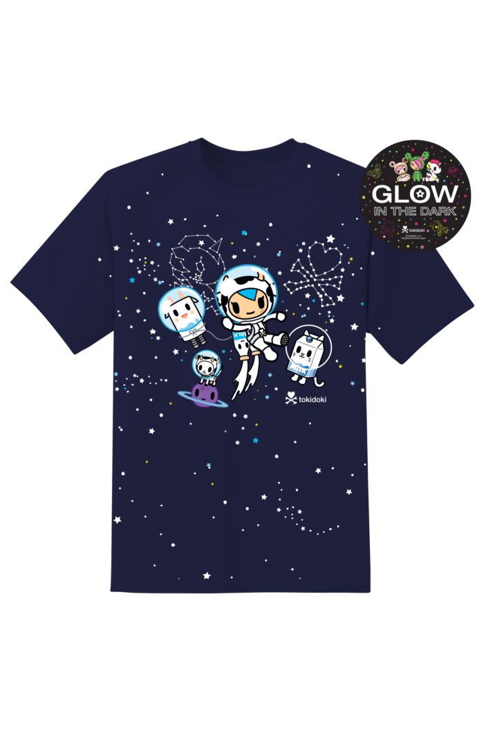 TOKIDOKI MOOFIA SPACE T-SHIRT NAVY XS