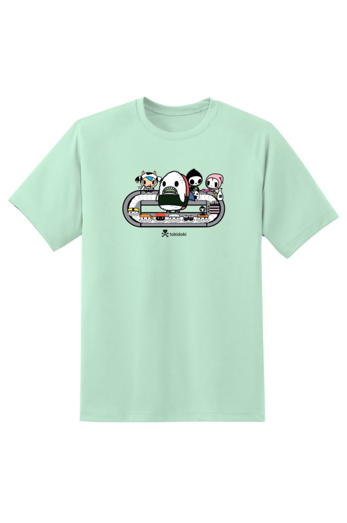TOKIDOKI SHARSHIMI SUSHI BELT T-SHIRT MINT S
