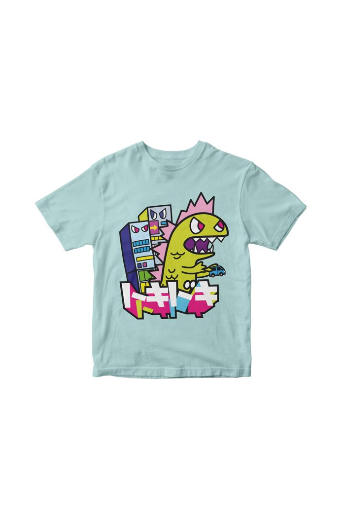 TOKIDOKI KAIJU COMIC T-SHIRT - KIDS MINT S