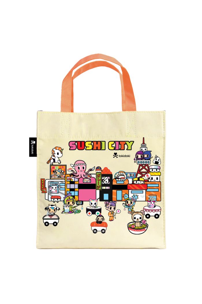 TOKIDOKI SUSHI CITY LUNCH BAG CREAM 23.5cm x 23.5cm
