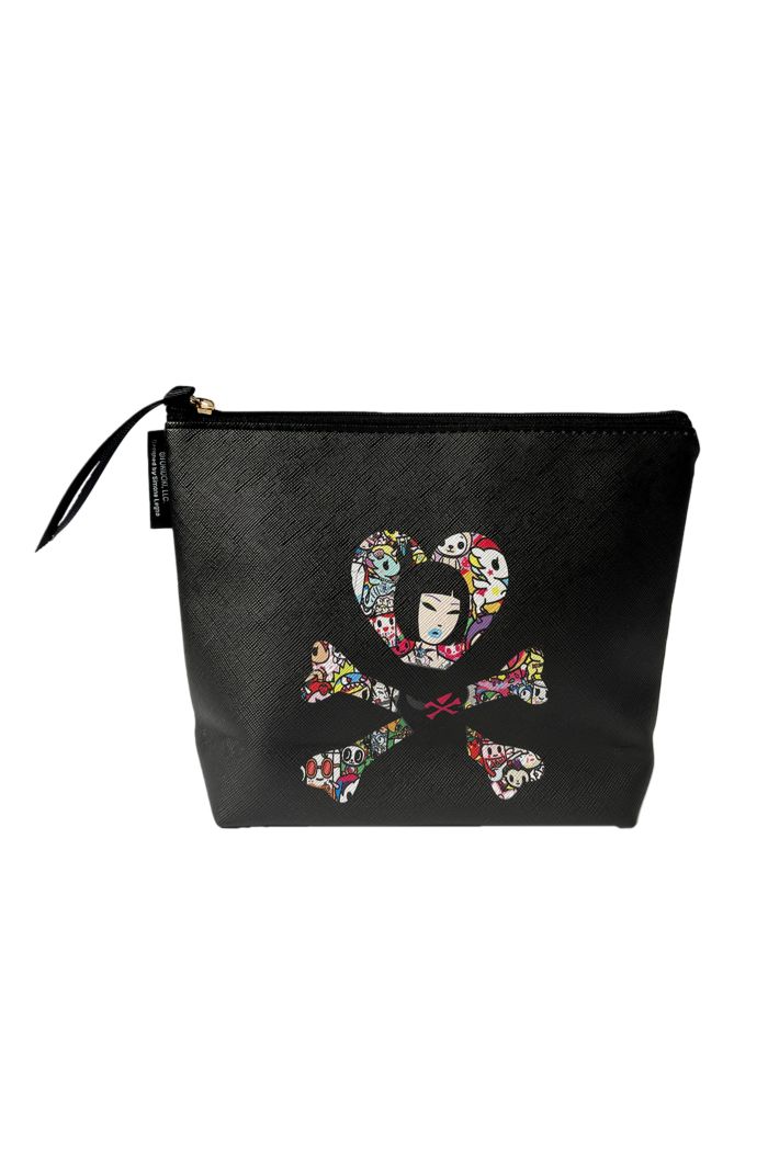 TOKIDOKI TKDK ALLOVER LOGO COSMETIC POUCH