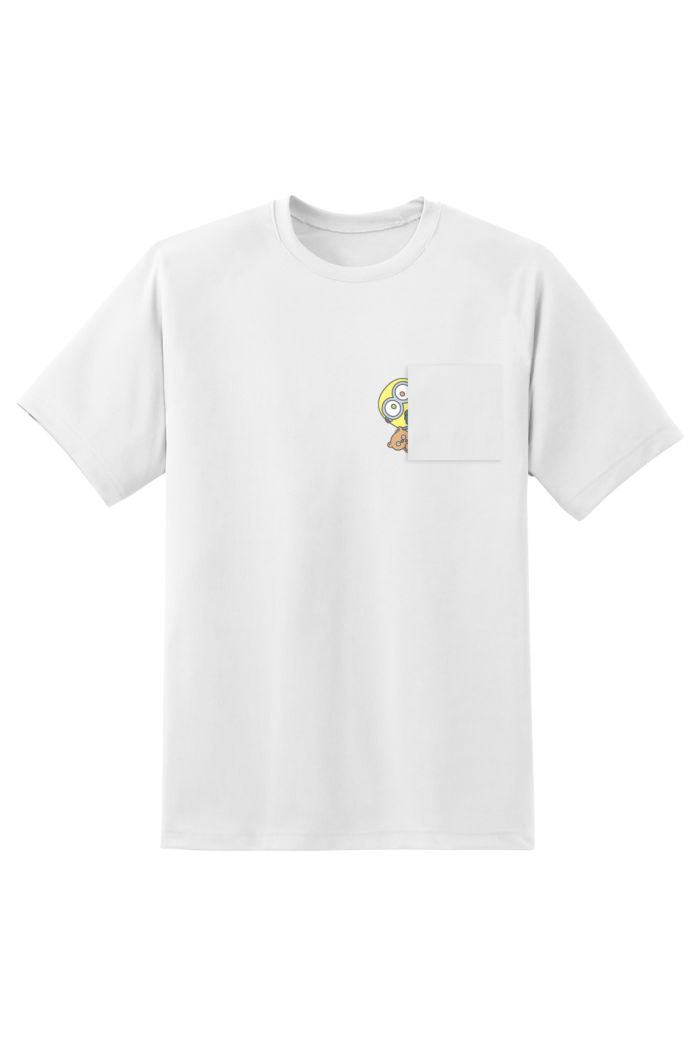 MINIONS BOB & TIM POCKET T-SHIRT WHITE XS