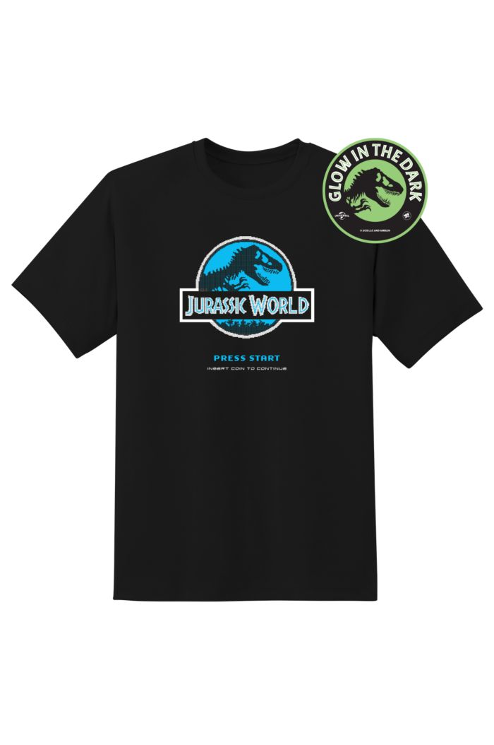 JURASSIC WORLD 8BIT GREATEST BATTLE T-SHIRT
