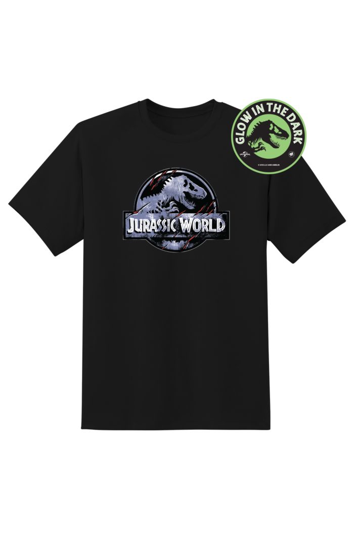 JURASSIC WORLD JW BATTLE LOGO GLOW T-SHIRT