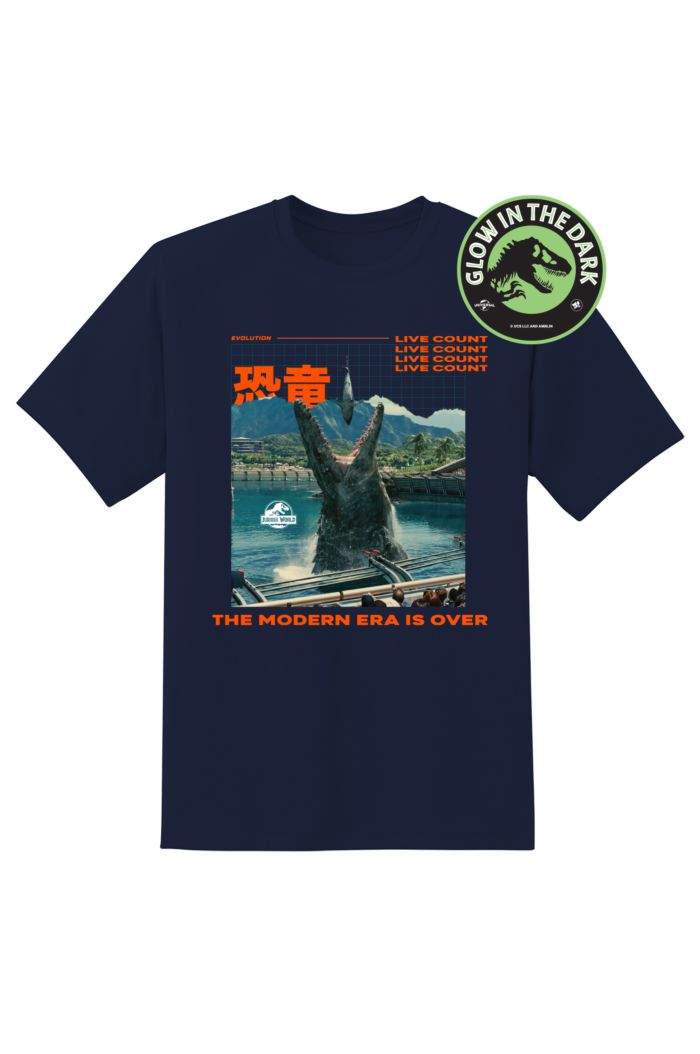 JURASSIC WORLD MOSASAURUS GLOW T-SHIRT