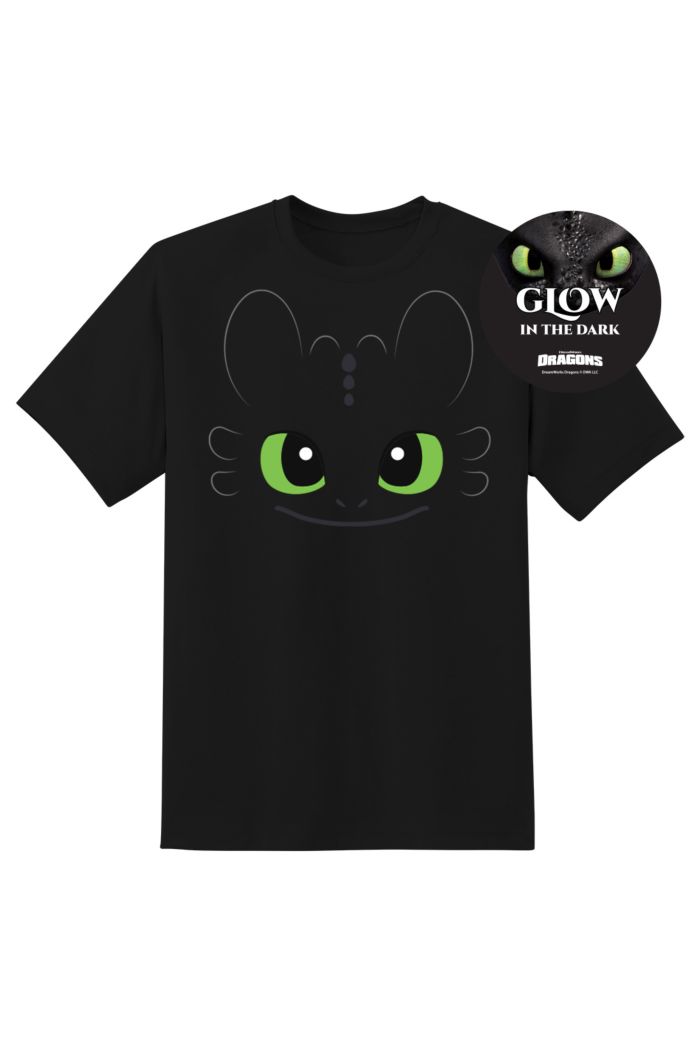 HTTYD TOOTHLESS CUTE BIG FACE FRONT BACK T-SHIRT