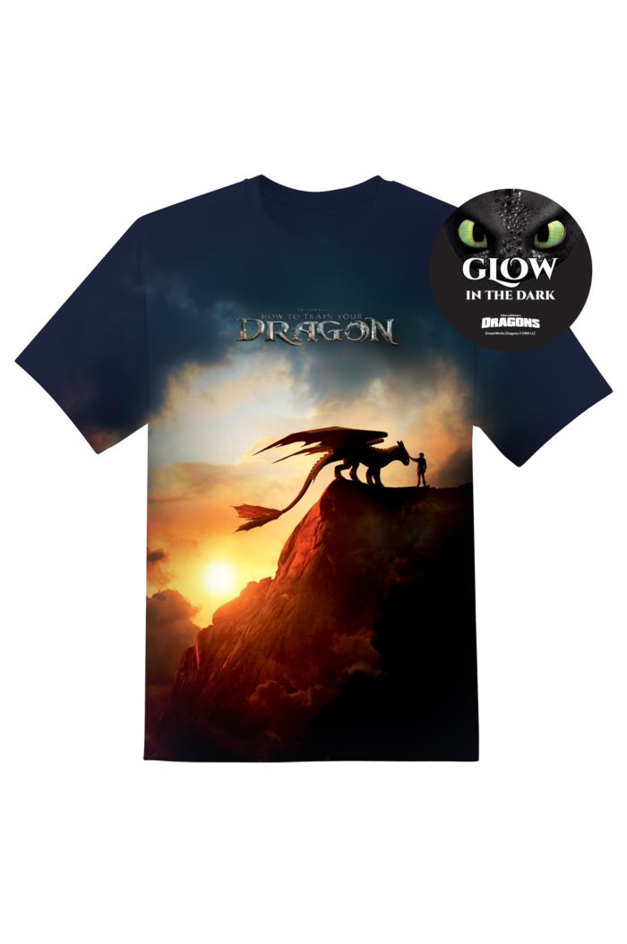 HTTYD SILHOUETTE NIGHT FURY HICCUP T-SHIRT