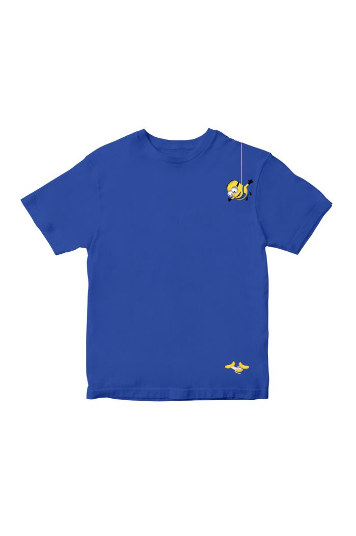 MINIONS DESPICABLY US T-SHIRT - KIDS BLUE S