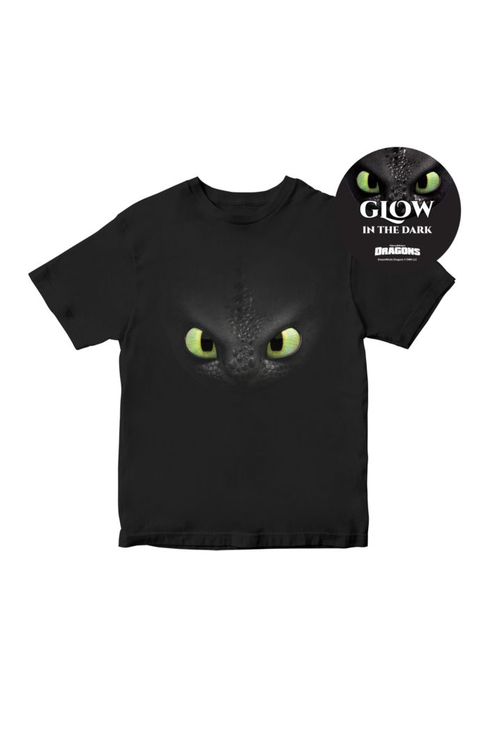 HTTYD TOOTHLESS BIG FACE T-SHIRT - KIDS BLACK S