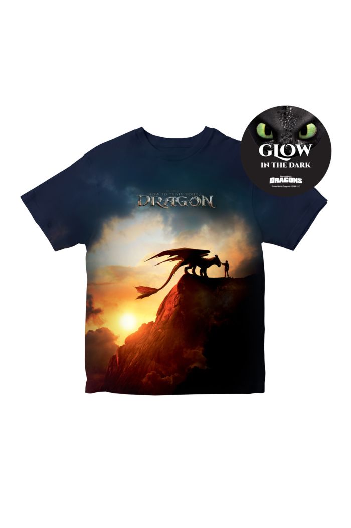 HTTYD SILHOUETTE NIGHT FURY HICCUP T-SHIRT - KIDS