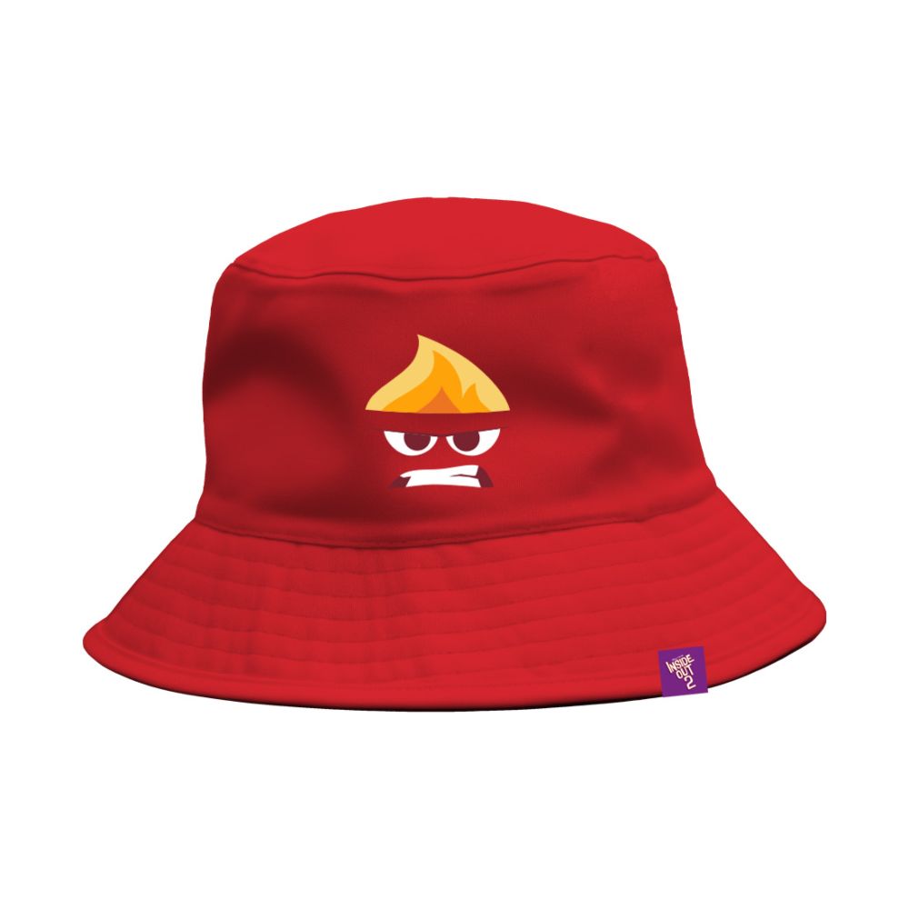 INSIDE OUT 2 ANGER REVERSIBLE BUCKET HAT - ADULT