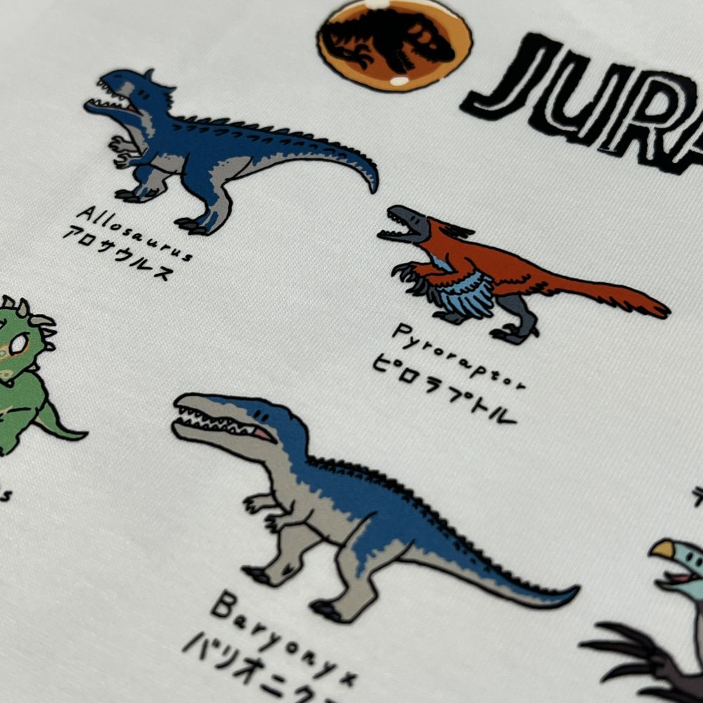JURASSIC WORLD YURUKAWA DINO LIST T-SHIRT