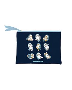 MOFUSAND SHARK MEOW COSMETIC POUCH